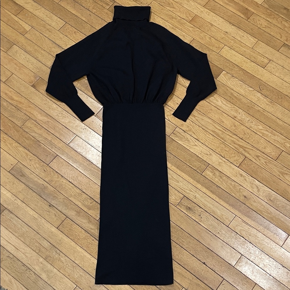 Whyte valentyne Elegant Black Turtleneck Dress